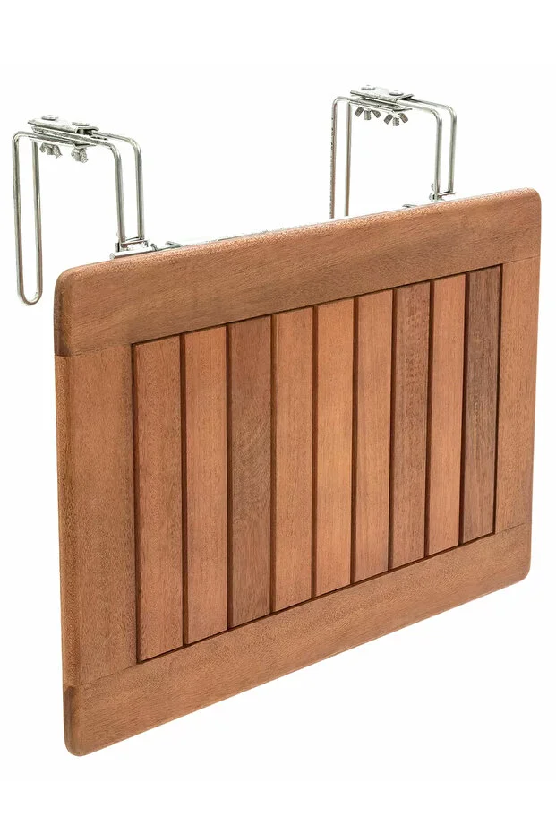 Askılı Katlanır Balkon Masası Ahşap Ayarlanabilir Mekanizmalı 60x40cm